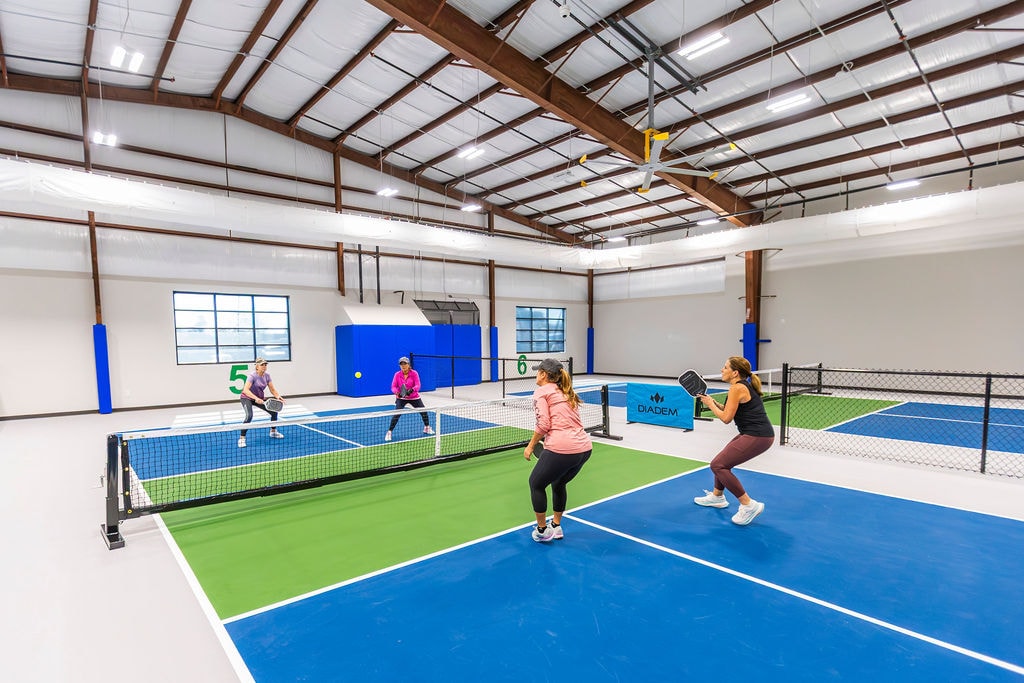 Pickleball court action